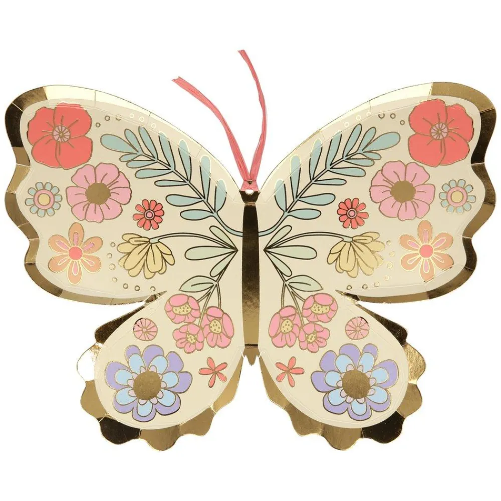 Outlet Meri Meri Floral Butterfly Die-Cut Plates