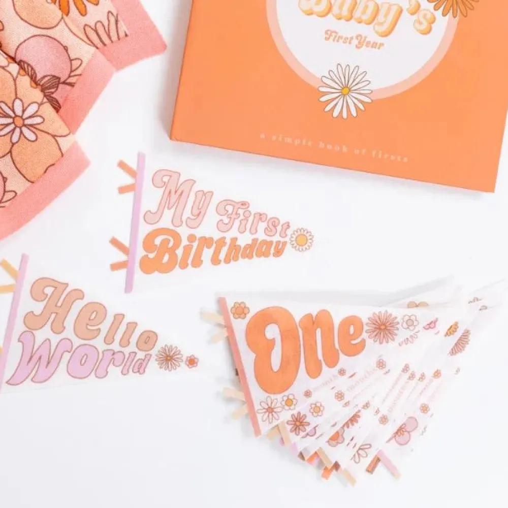 Clearance Lucy Darling Flower Child Petit Milestone Pennants