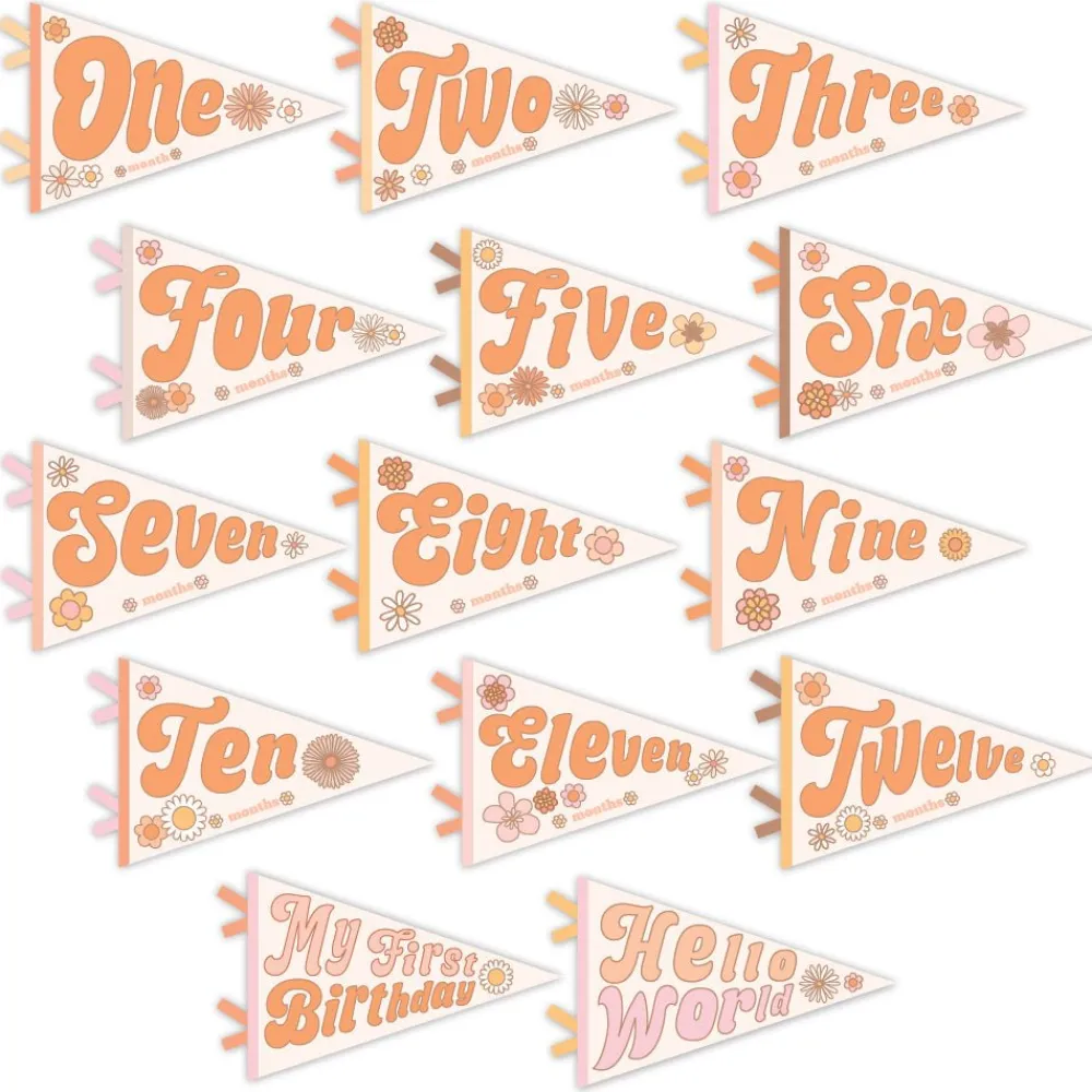 Clearance Lucy Darling Flower Child Petit Milestone Pennants