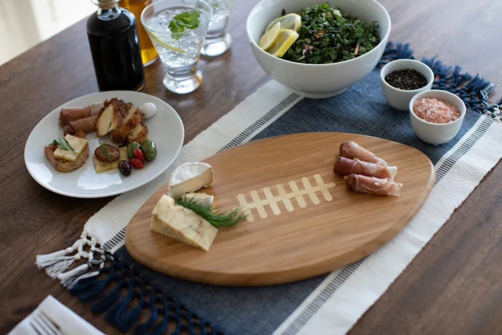 Best Picnic Time Family of Brands Football Cutting Board & Serving Tray