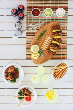 Best Picnic Time Family of Brands Football Cutting Board & Serving Tray