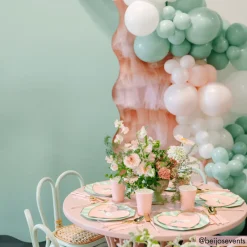 Discount Bonjour Fete Fresh Mint Signature Cabana Stripe Large Plates