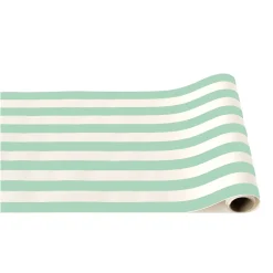 Outlet Bonjour Fete Fresh Mint Signature Cabana Stripe Table Runner