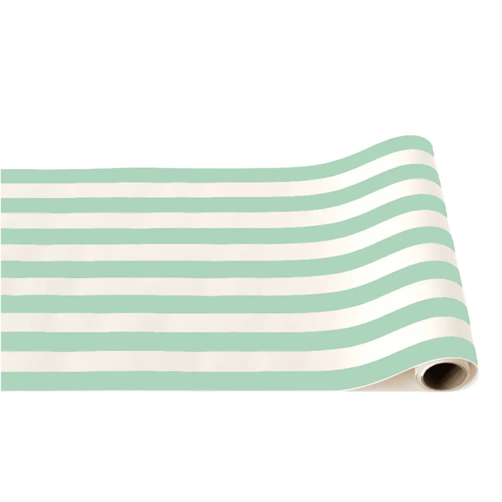 Outlet Bonjour Fete Fresh Mint Signature Cabana Stripe Table Runner