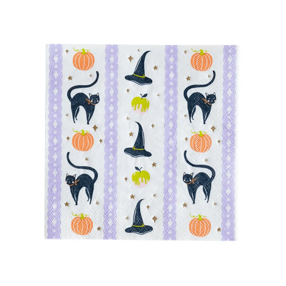 Clearance Bonjour Fete Frills & Thrills Halloween Large Napkins