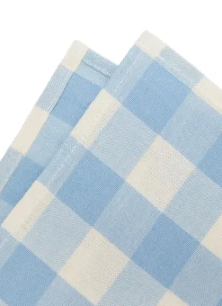 Heather Taylor Home Gingham Baby Blue Napkins