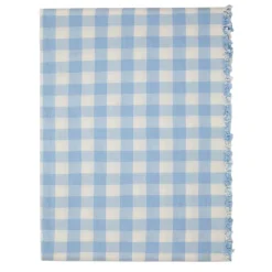 Heather Taylor Home Gingham Baby Blue Tablecloth