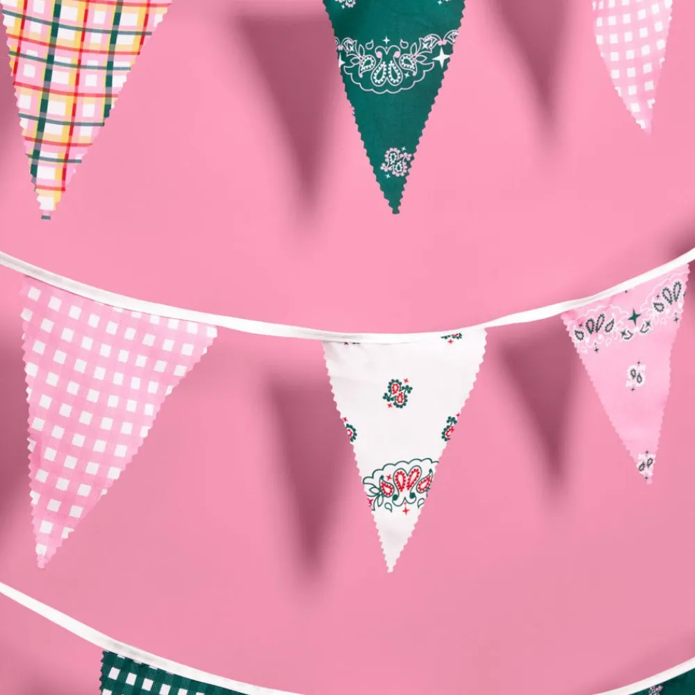 Hot xo, Fetti Gingham Camp Bunting Banner