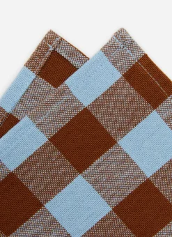 Heather Taylor Home Gingham Candy Blue Napkins