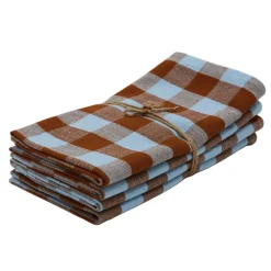 Heather Taylor Home Gingham Candy Blue Napkins