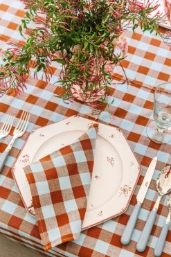 Heather Taylor Home Gingham Candy Blue Napkins