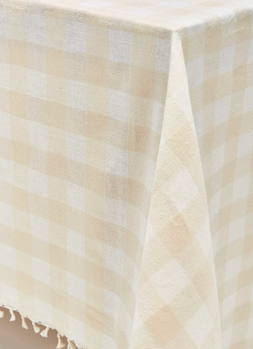 Sale Heather Taylor Home Gingham Cream Tablecloth