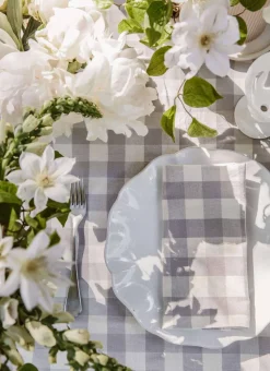 Sale Heather Taylor Home Gingham Dove Napkins