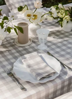 Sale Heather Taylor Home Gingham Dove Napkins