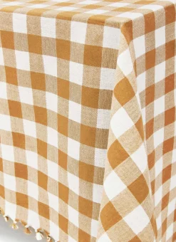 Best Heather Taylor Home Gingham Goldenrod Tablecloth