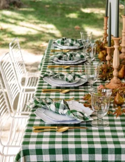 Outlet Heather Taylor Home Gingham Hunter Tablecloth