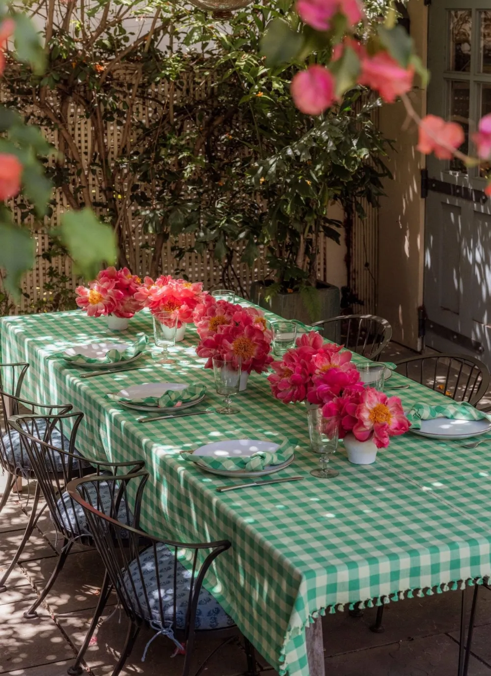 Online Heather Taylor Home Gingham Lime Tablecloth
