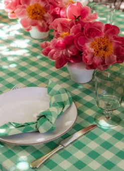 Online Heather Taylor Home Gingham Lime Tablecloth