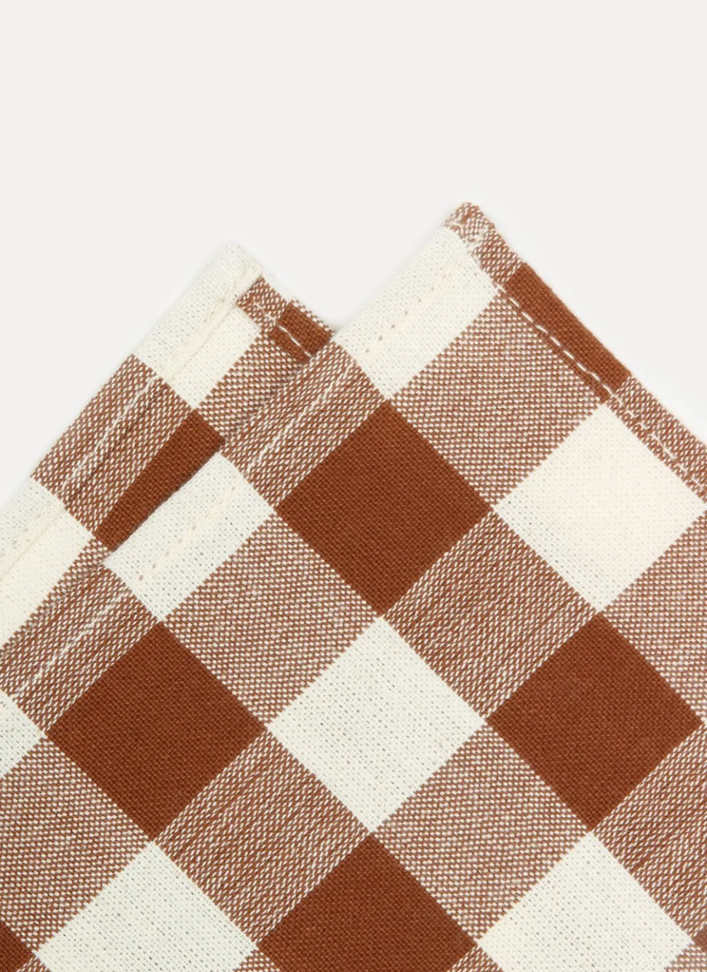 New Heather Taylor Home Gingham Nutmeg Napkins