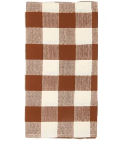 New Heather Taylor Home Gingham Nutmeg Napkins