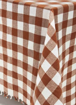 Sale Heather Taylor Home Gingham Nutmeg Tablecloth