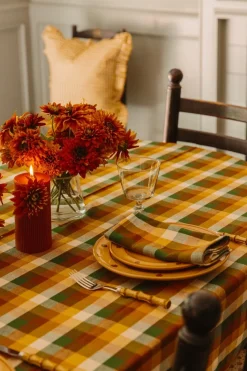 Sale Heather Taylor Home Gingham Oak Tablecloth