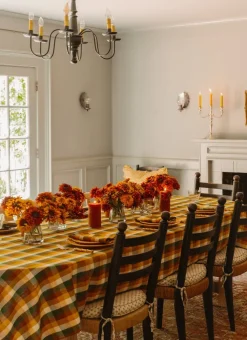 Sale Heather Taylor Home Gingham Oak Tablecloth