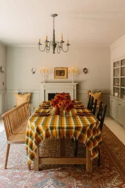 Sale Heather Taylor Home Gingham Oak Tablecloth