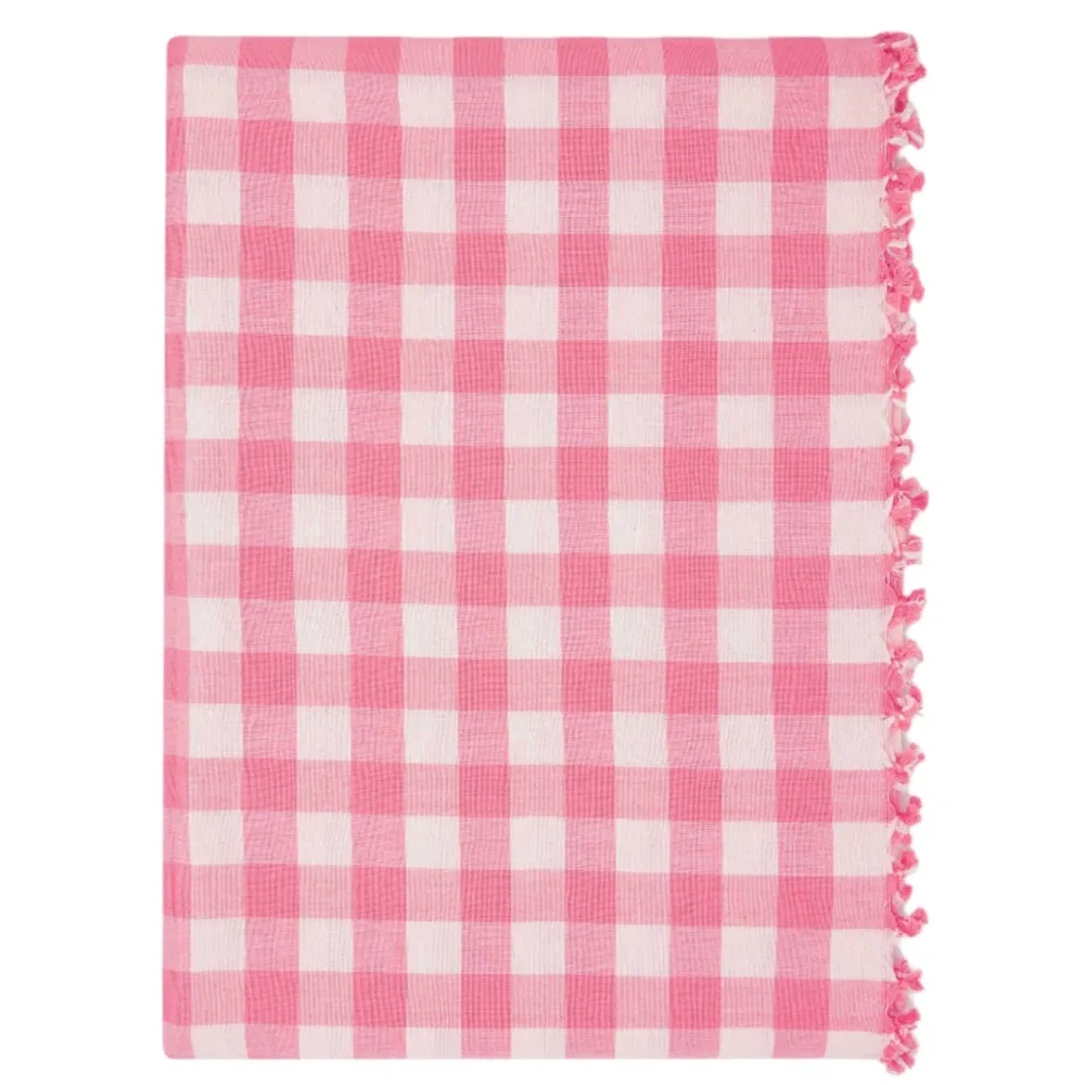 Hot Heather Taylor Home Gingham Peony Tablecloth