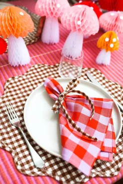 Sale Heather Taylor Home Gingham Poppy Napkins