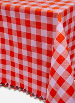 Online Heather Taylor Home Gingham Poppy Tablecloth