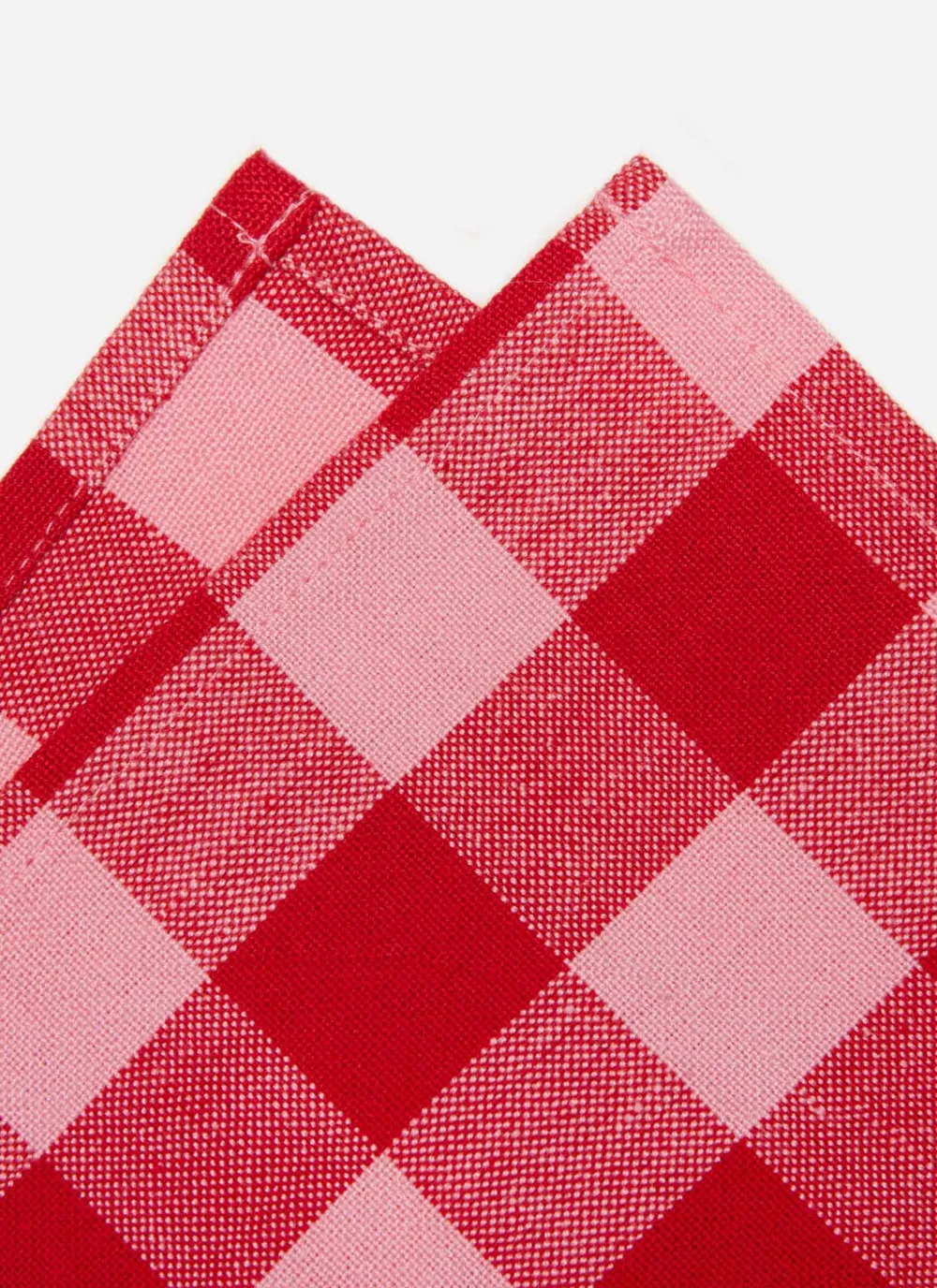 Heather Taylor Home Gingham Red & Pink Napkins