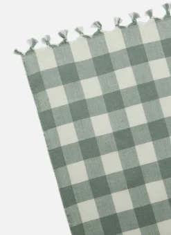 New Heather Taylor Home Gingham Sage Tablecloth