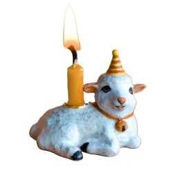 Hot Camp Hollow Goat Cake Topper | Porcelain Party Animal Candle Holder | Chinese Zodiac