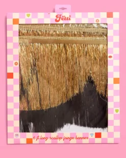 Hot xo, Fetti Gold & Black Scallop Fringe Banner