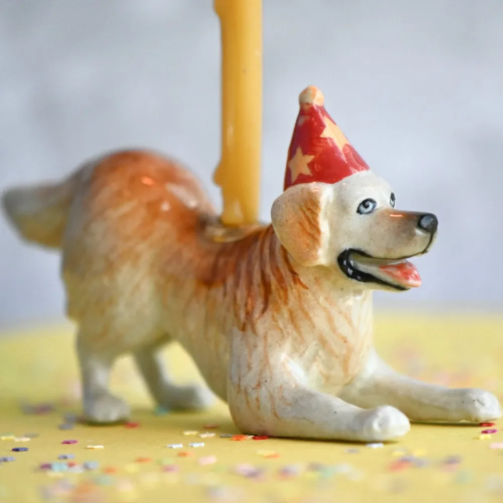 Clearance Camp Hollow Golden Retriever Cake Topper