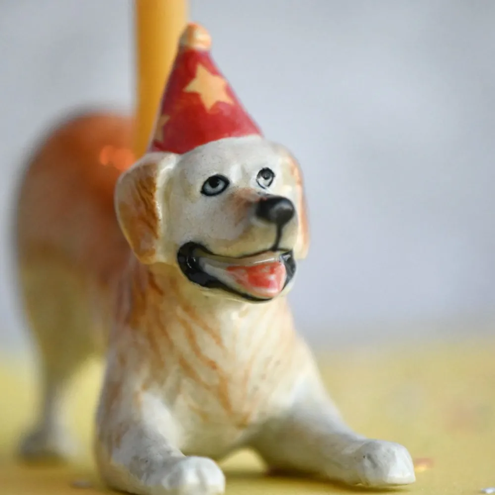 Clearance Camp Hollow Golden Retriever Cake Topper