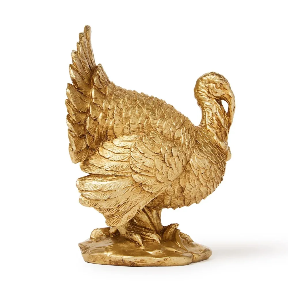 New Two's Company Golden Turkey Decoration