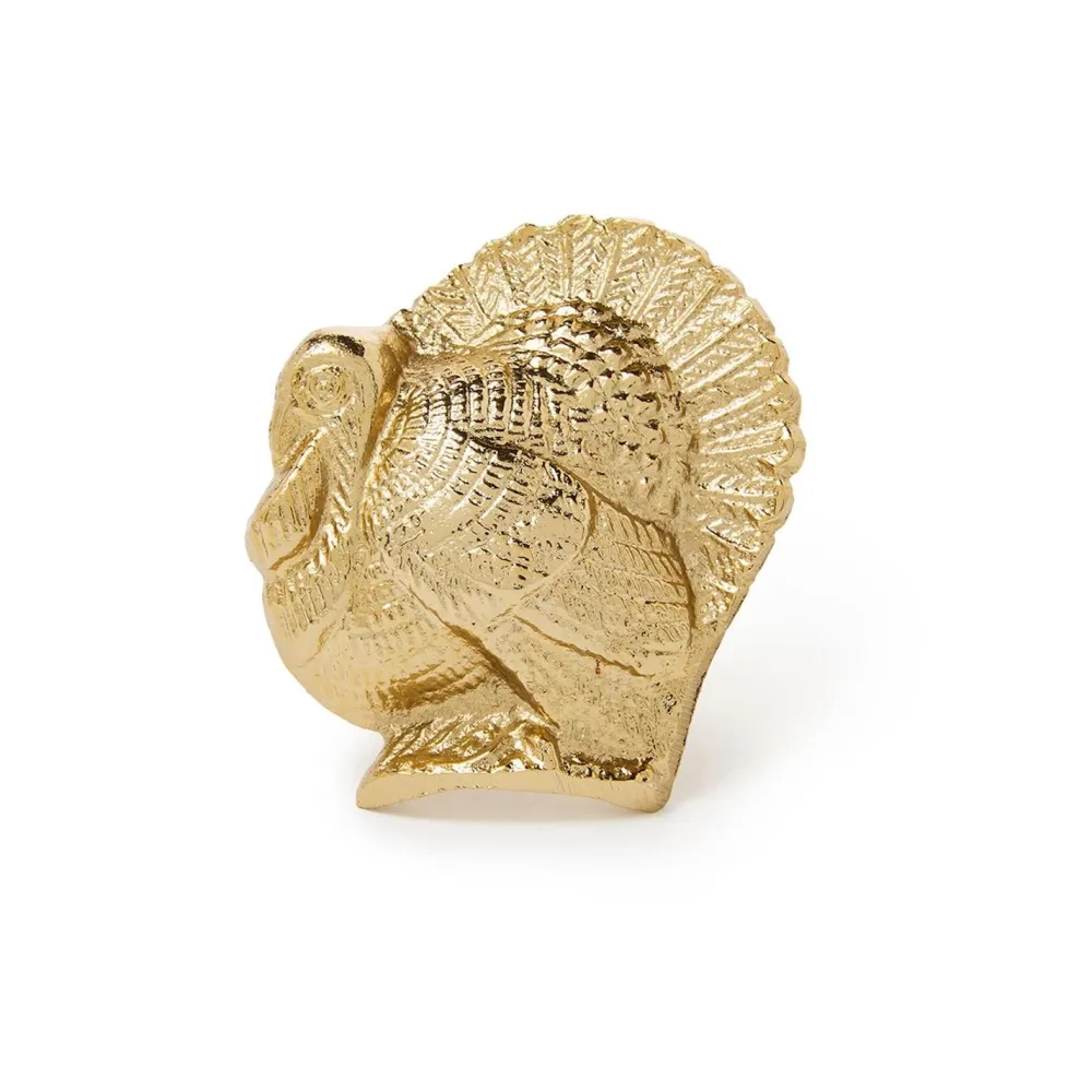 Discount Two's Company Golden Turkey Napkin Ring