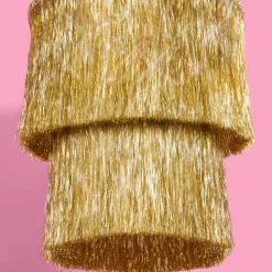 New xo, Fetti Gold Fringe Chandelier Decoration