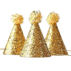 Sale Paper Source Wholesale Gold Glitter Mini Party Hats