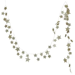Sale Creative Co-op Gold Glitter Star Garland