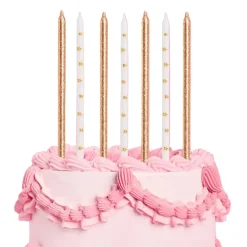 Hot xo, Fetti Gold Glitter & Stars Birthday Candles
