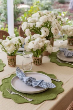 New Heather Taylor Home Goldie Stripe Butter Tablecloth