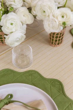 New Heather Taylor Home Goldie Stripe Butter Tablecloth