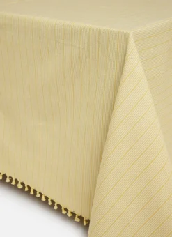 New Heather Taylor Home Goldie Stripe Butter Tablecloth