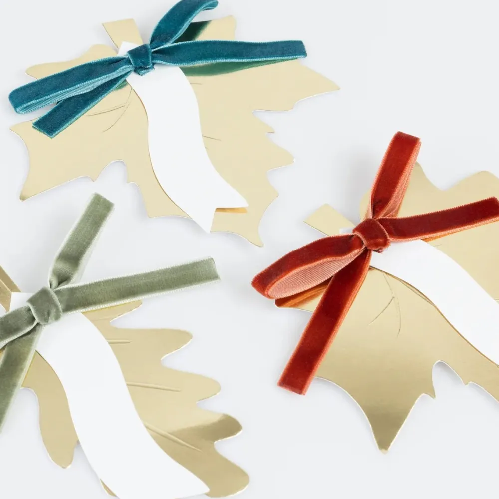 Outlet Meri Meri Gold Leaf Bow Place Card