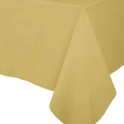 Outlet Caspari Gold Paper Linen Like Table Cover