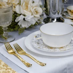 Hot Crown Display Gold Plastic Forks