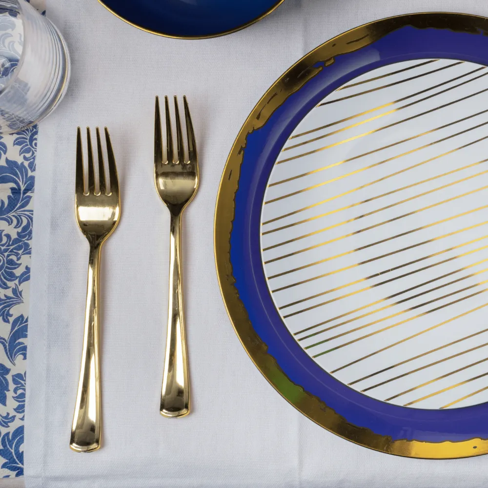 Hot Crown Display Gold Plastic Forks